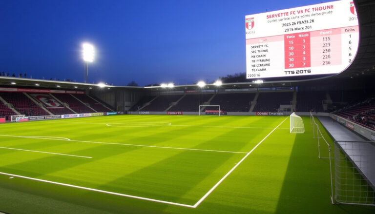 Classement Servette FC – FC Thoune: Tabelle 2025/26